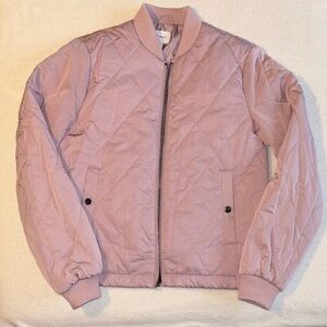 Nine West Quilted Pink Bomber Jacket